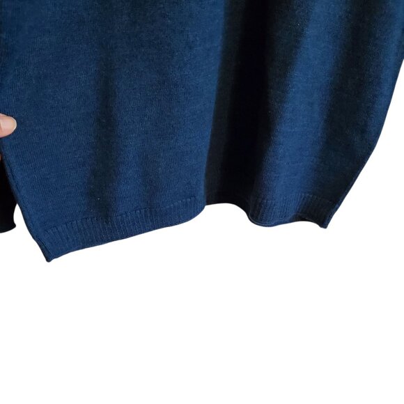Pendleton 100% Merino Wool Smock Turtle Neck Long Sleeve Royal Blue Sweater S - Picture 5 of 13